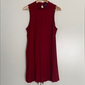Blue Rain Sleeveless Red Velvet Dress